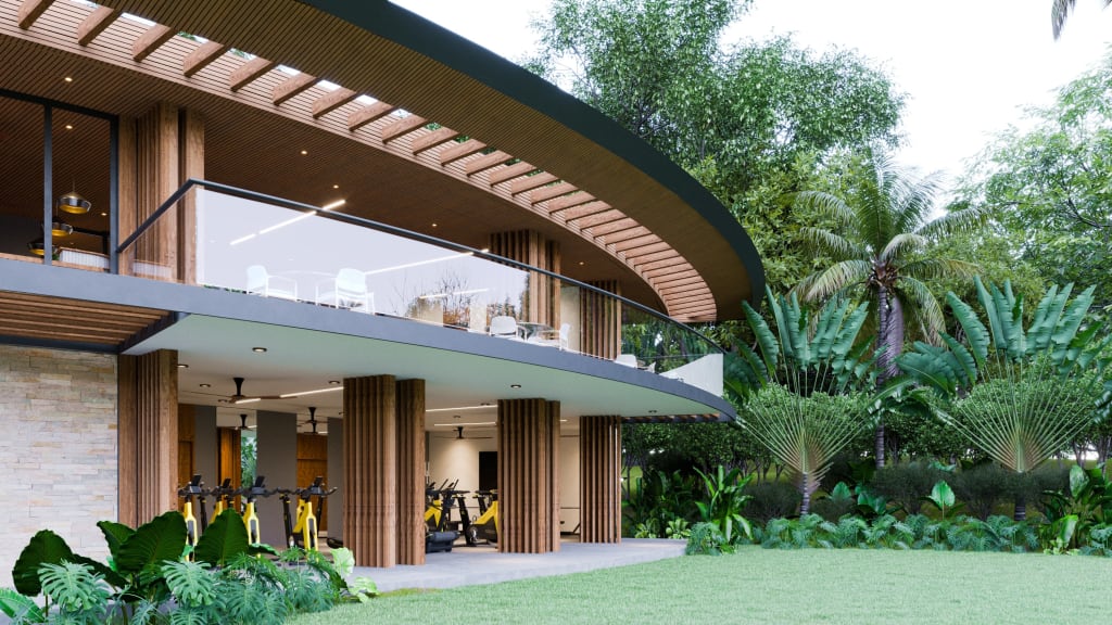 Welcome pavilion terrace and fitness